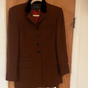 Lauren Women's Wool Blazer 6.  Ralph Lauren. Brown.